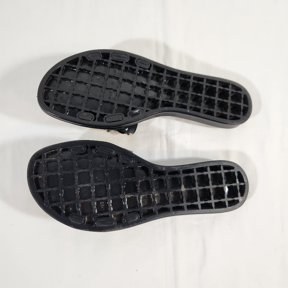 Vince Camuto Black Gold Studded Women's Slide Sandals Size 9 - Picture 5 of 6